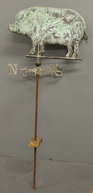 Copper pig weathervane 20th c  158fd9