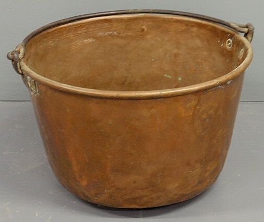 Copper apple butter kettle 19th 158ffb