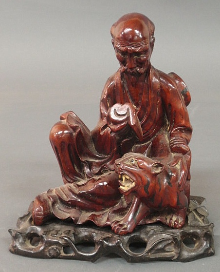 Chinese carved rosewood figure