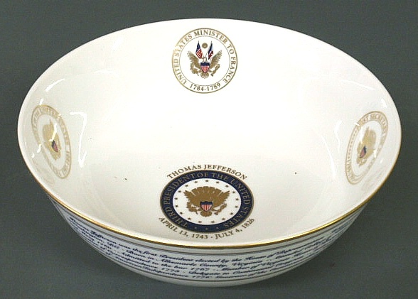 Thomas Jefferson bowl 250th anniversary