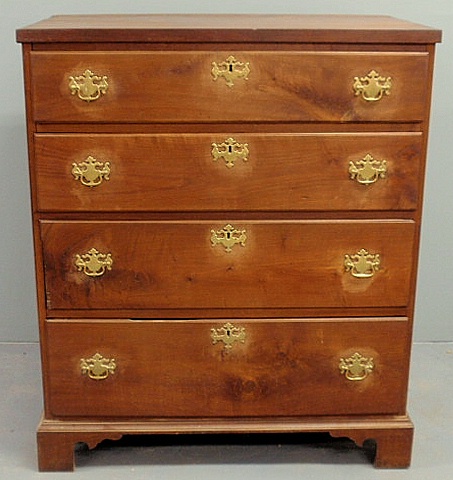 Chippendale walnut chest of drawers
