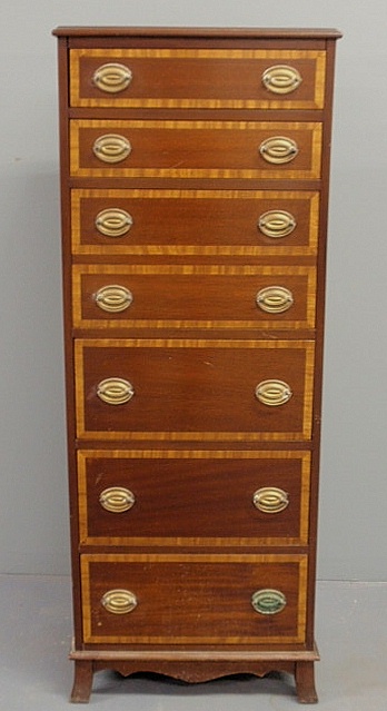 Hepplewhite style inlaid mahogany