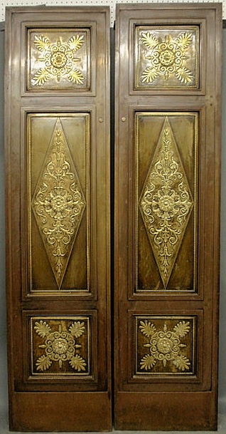 Pair of French ornate brass and 15904f