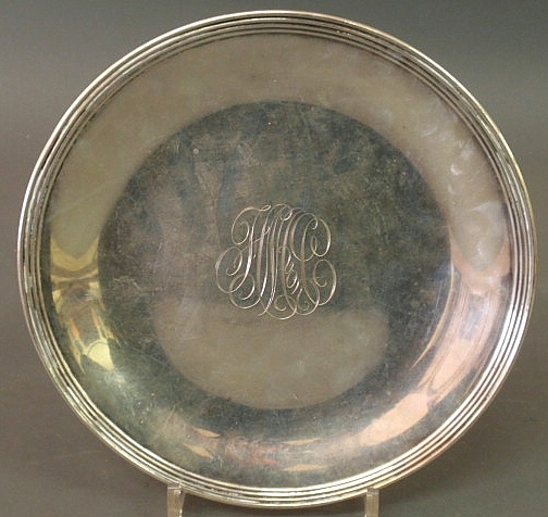 Sterling silver dish monogrammed HMC.