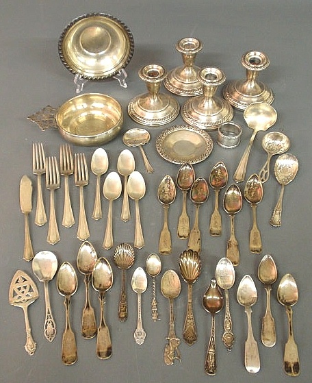 Group of sterling silver tableware