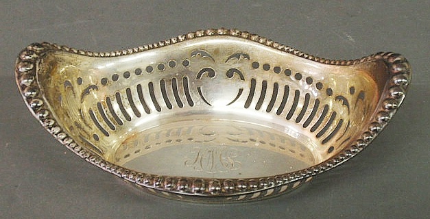 Sterling silver dish monogrammed HMC.