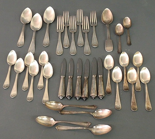 Group of sterling and coin silver