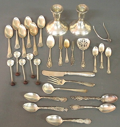 Group of sterling silver flatware to