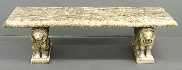 Marble garden bench c 1900 with 159082