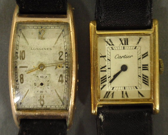 Cartier 18k gold electroplated wristwatch