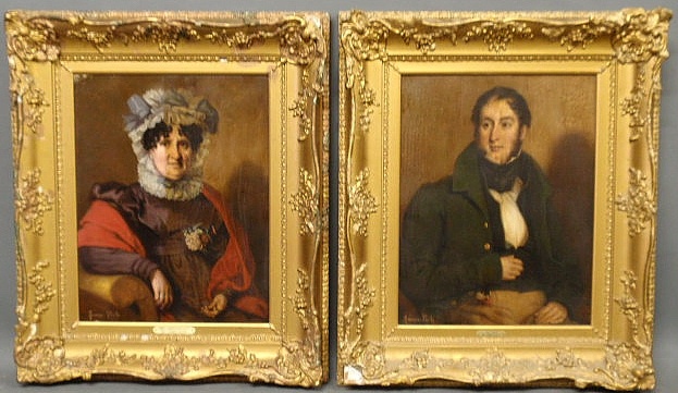 Pair of oil on board portraits 1590c9