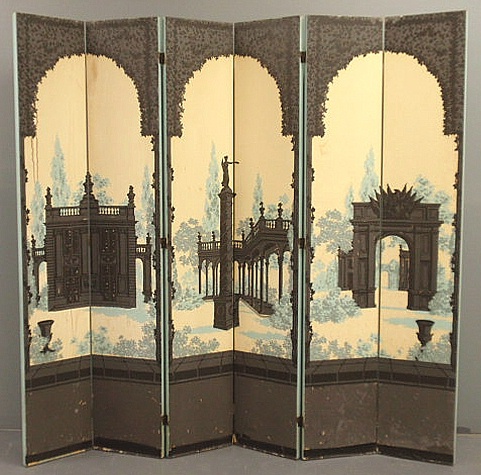 Printed six panel dressing screen 1590e2