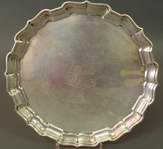 Round sterling silver Chippendale