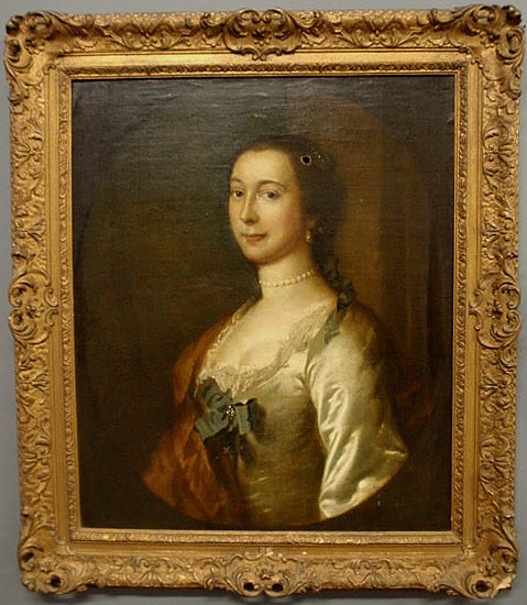 Oil on canvas portrait of a woman