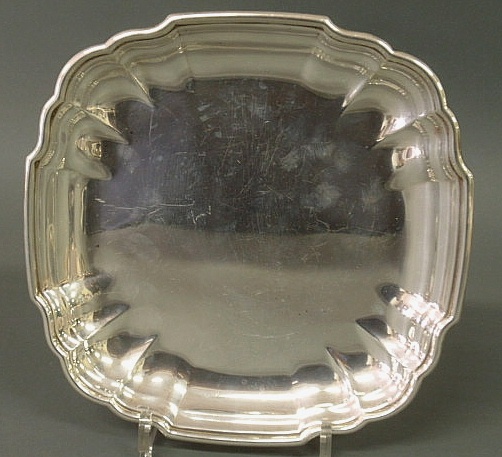 Square sterling silver tray by 1590ec