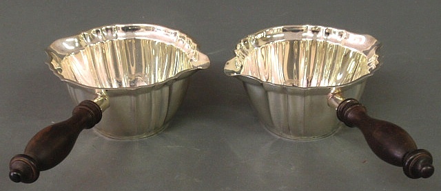 Pair of sterling silver Chippendale