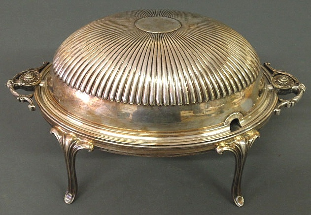 Mappin & Webb silverplate dome-lid