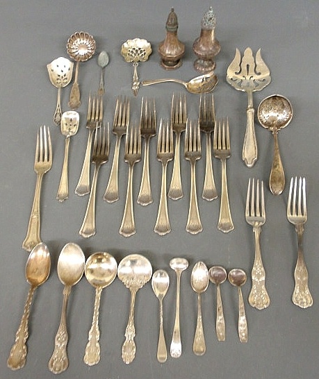 Group of sterling silver tableware