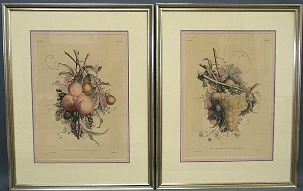 Pair of framed and matted French 159103