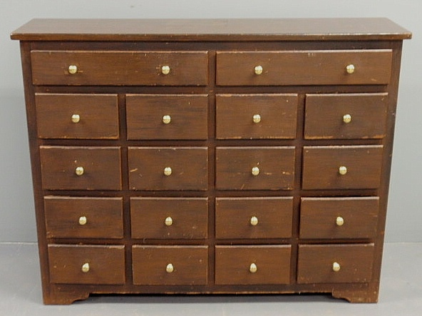 Pine apothecary cabinet late 19th