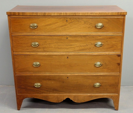 New York Hepplewhite mahogany chest