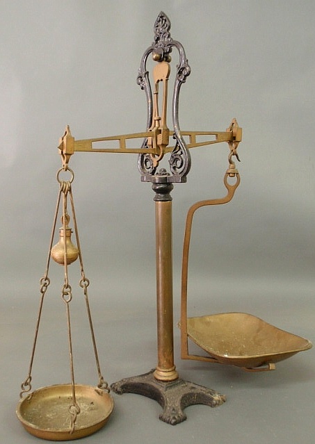 Brass and cast iron scales late 19th
