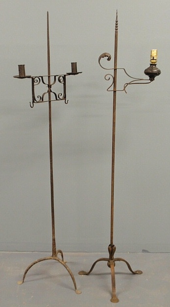 Two wrought iron standing floor 159145