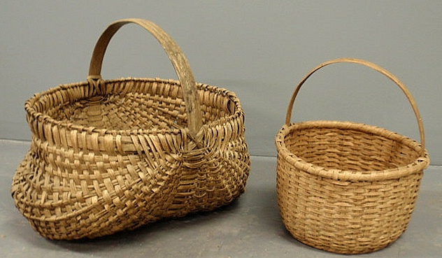 Large splintwood buttocks basket 18h.x20dia.