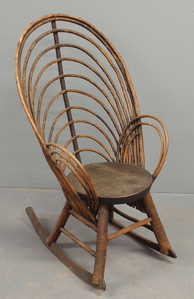 Sassafras bentwood rocker 19th 159157