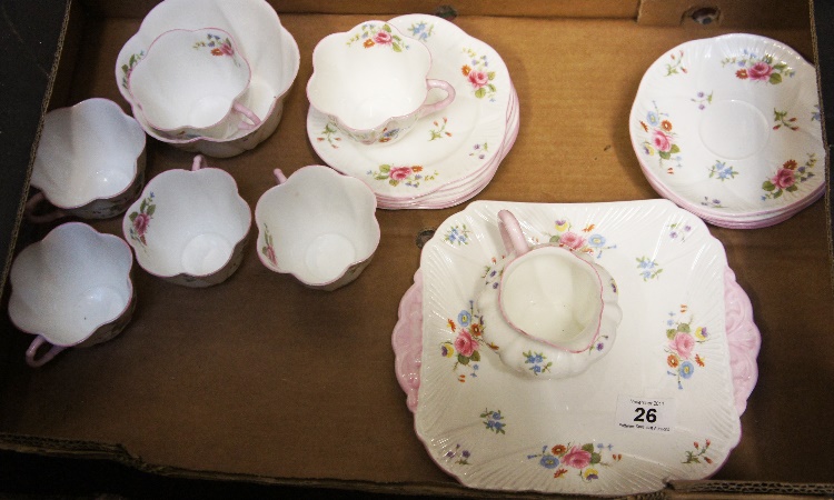 A Shelley Floral Teaset (21)