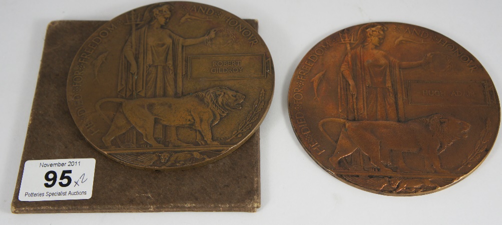 A Bronze Death Plaque for Hugh 15919f