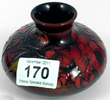 Moorcroft Squat Vase decorated 1591d5