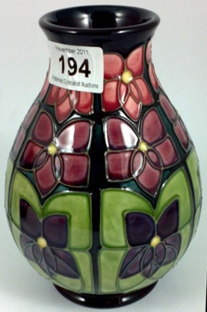 Moorcroft Vase Decorated with Violets 1591e6