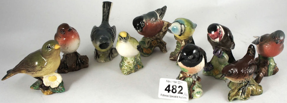 A collection of Beswick Birds to
