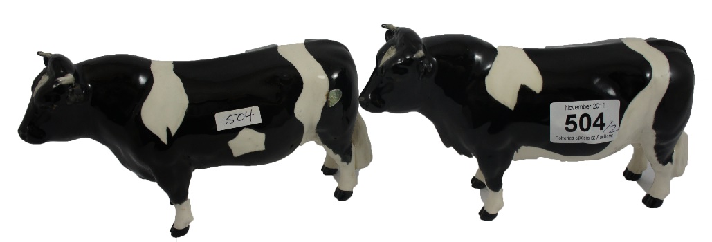 Beswick Fresian Bull 1439 and a similar