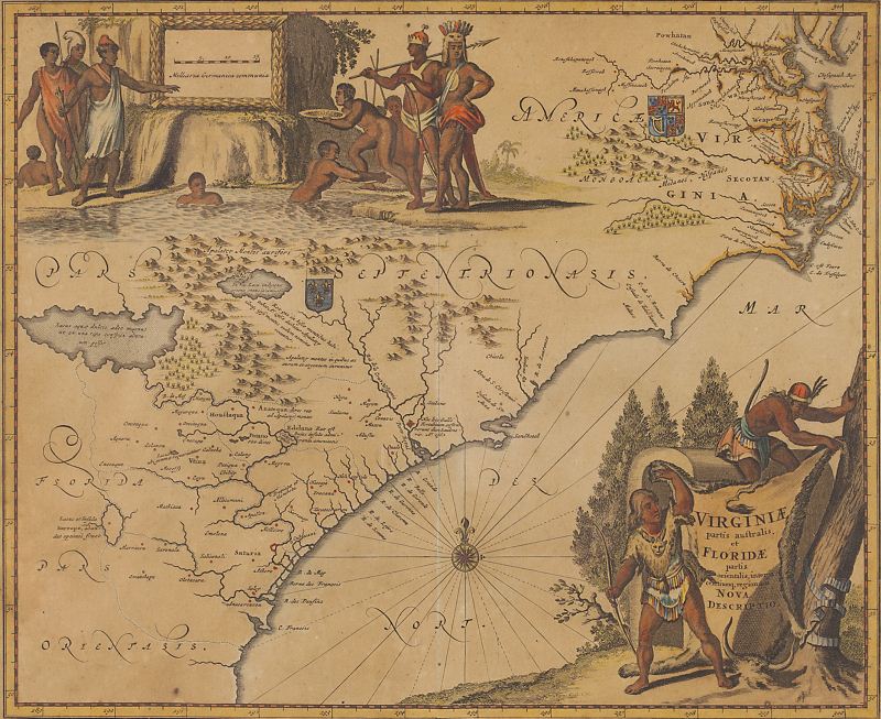 Arnoldus Montanus Map of Southeastern