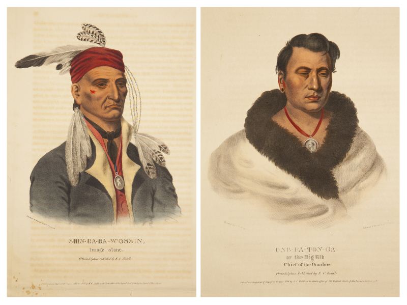 Two McKenney Hall Indian Portraitshand colored 15bac4