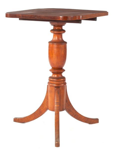 American Federal Tiger Maple Candlestandcirca 15badd