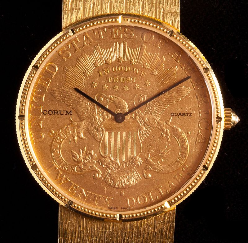 Gentleman s Gold Coin Wristwatch 15bb28