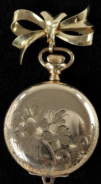 Gold Pocketwatch with Detachable Brooch