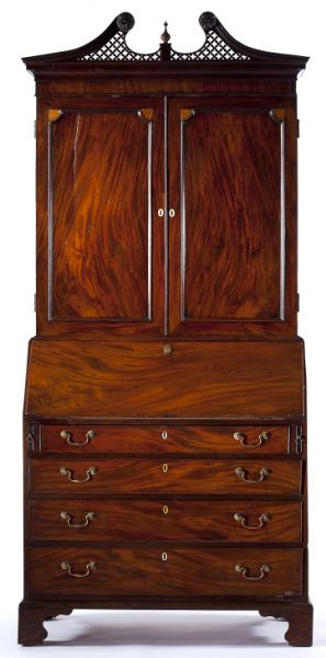 George III Chippendale Secretary Desklate