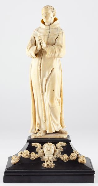 Italian Ivory Carving of Saint 15bb94