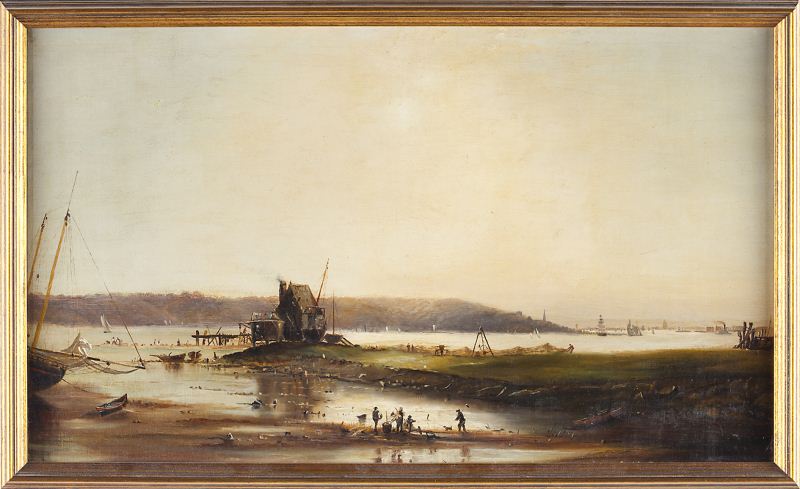 Flemish School Harbor Scene 19th