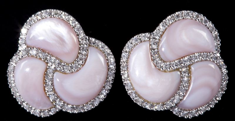 Pair of Diamond and Mother -of-Pearl