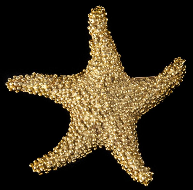 Gold Starfish Brooch Tiffany  15bbc1