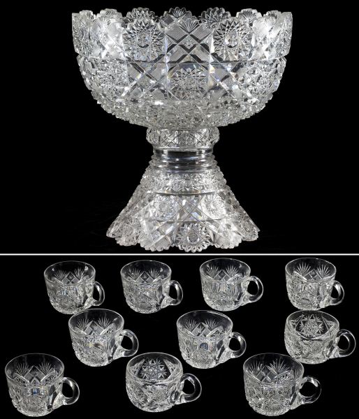 American Brilliant Period Cut Glass 15bbef