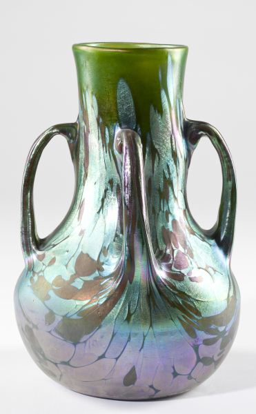 Loetz Art Glass Vaseboldly etched