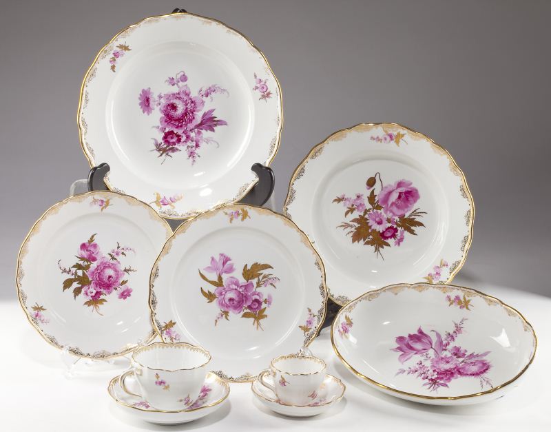 Large Meissen Porcelain Dinner Serviceeach