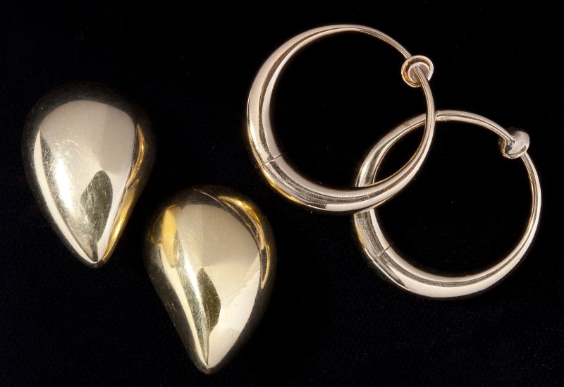 Two Pairs of Gold Earclipsthe first