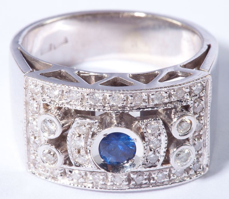 Sapphire and Diamond Ring Italianset 15bc6e